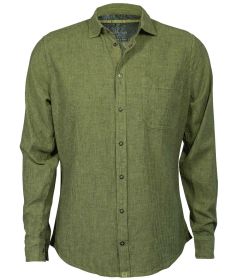 Mens Organic Hemp and Cotton Long Sleeve Striped Shirt