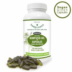 Hempiness Original Premium Hempseed Oil in Capsules - Vegan