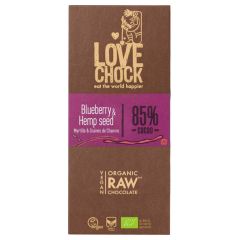 Lovechock Blueberry & Hempseed RAW chocolate 