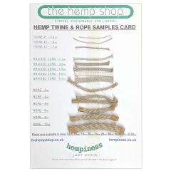Hempiness Organic Twine, Braid & Rope Samples Card