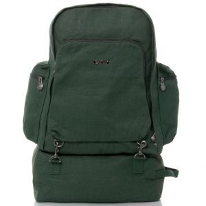Organic Hemp Eco-Friendly Outdoor Backpack - Forest Green