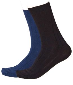 Hemp and Organic Cotton Socks - Black and Blue