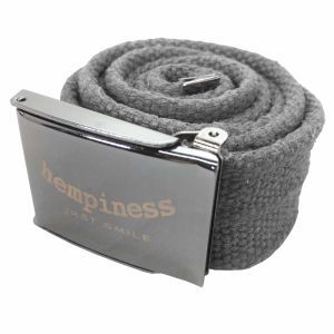 Hempiness Sustainable Hemp Buckle Belts - Gun Metal Grey