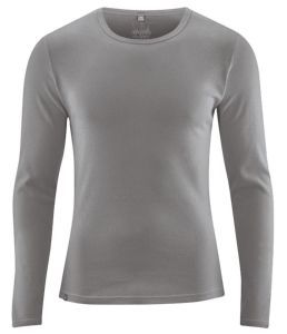 Hemp/Cotton Longsleeve T-shirt - Gun Metal Grey