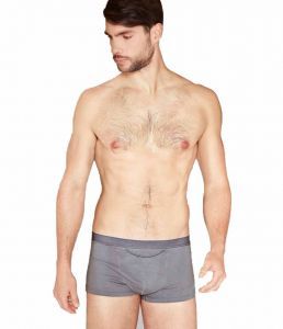 Organic Hemp And Cotton Boxer Shorts - Grey - Front