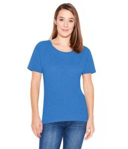 Sustainable and Ethical Womens T-shirt - Ocean Blue (Front)