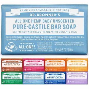 Dr. Bronners Organic Hemp Castile Soap Bar (140g) - Choose from the available scents