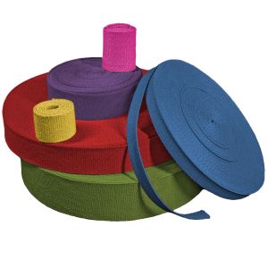 Pre-dyed webbing in a range of colours and sizes