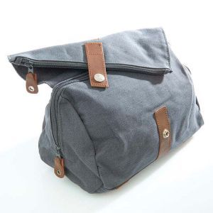 Hemp Travel Wash Bag / Toiletries Bag - Slate Grey