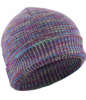 Organic 100% Hemp Rainbow Knit Beanie Hats - Muted