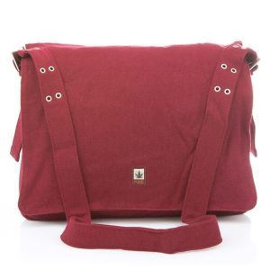 Hemp Messenger Bag - Rosewood Red