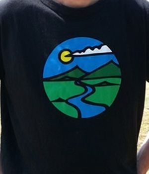 Organic Mountain Print Hemp Boys T-shirt