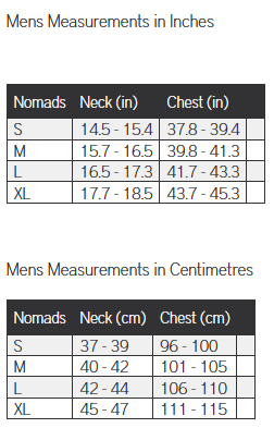 Mens Sustainable Hoodie Size Chart